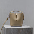 Saint Laurent 25S Le 37 Bucket 15 in Beige Calfskin Gold Hardwre