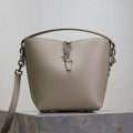Saint Laurent 25S Le 37 Bag 20 in Dusty Gray Calfskin Silver Hardwre