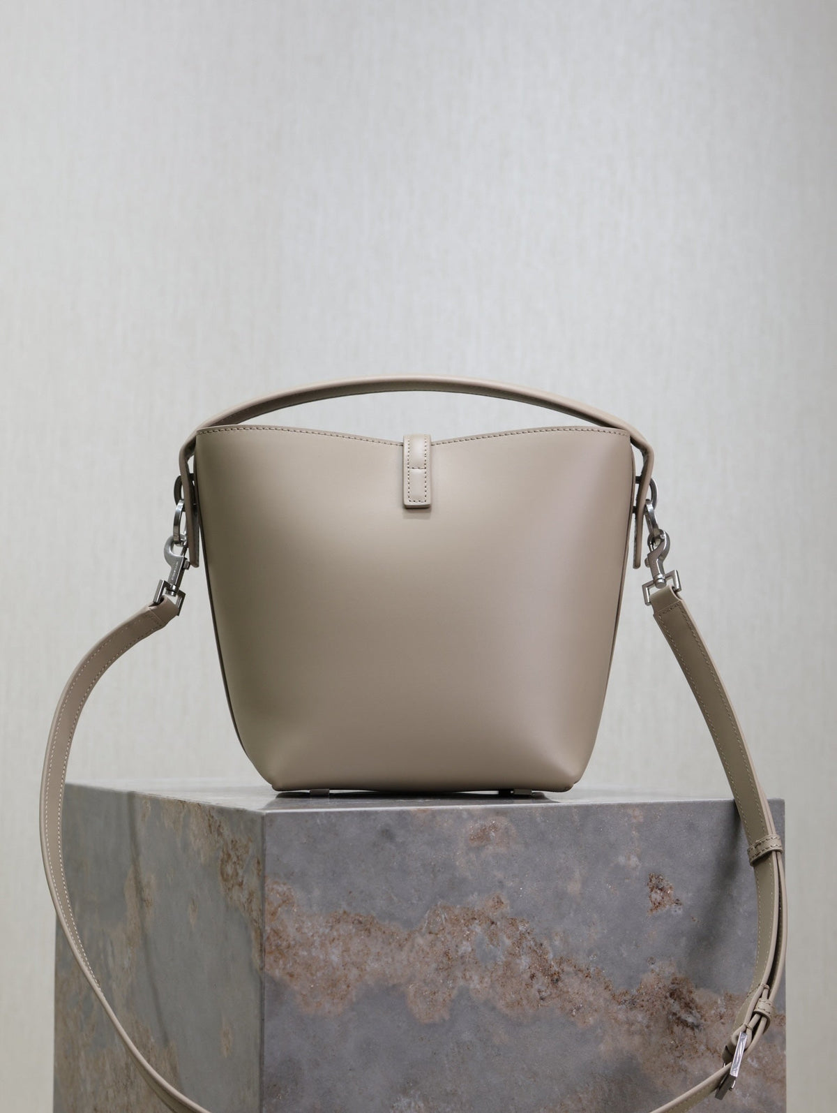 Saint Laurent 25S Le 37 Bag 20 in Dusty Gray Calfskin Silver Hardwre