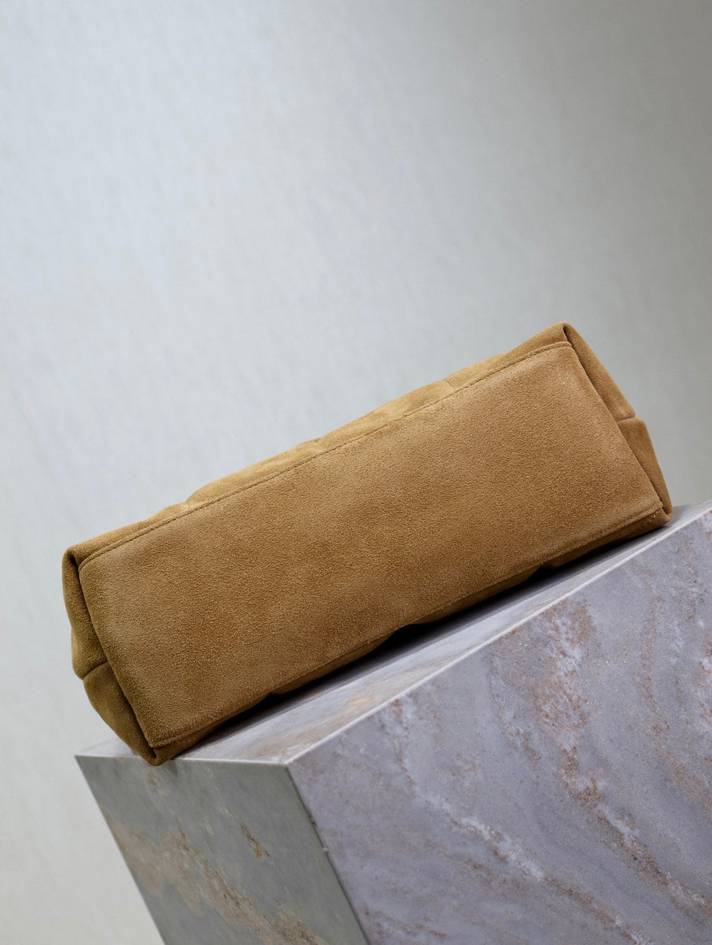Saint Laurent 25S Loulou Puffer GM 35 in Tan Brown Suede Gold Hardwre Bag