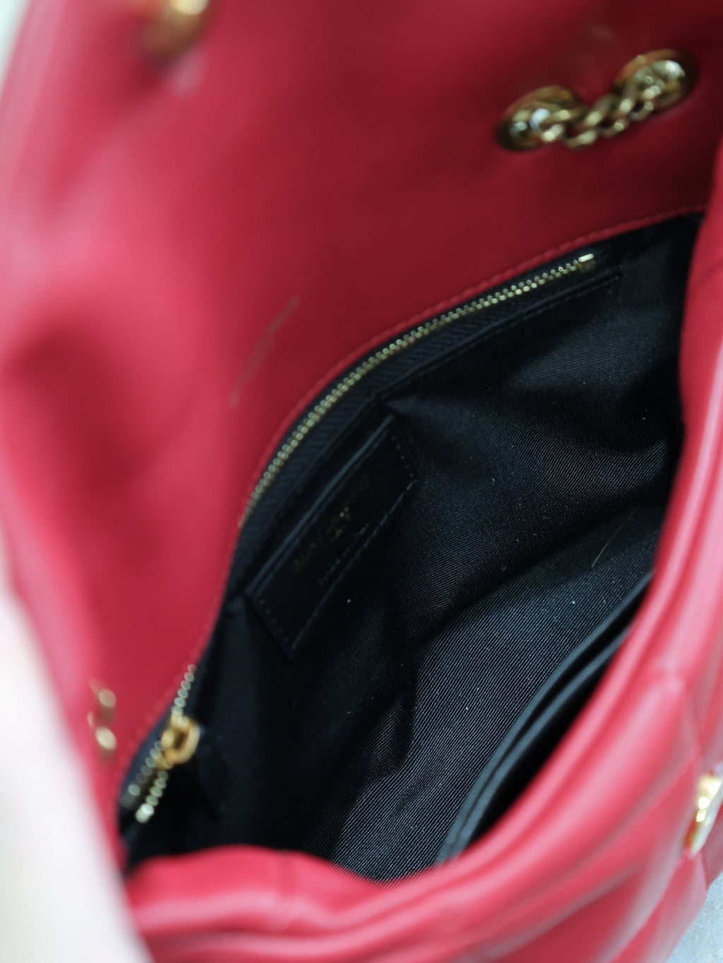 Saint Laurent Puffer Toy 23 in Red Lambskin Gold Hardware Bag
