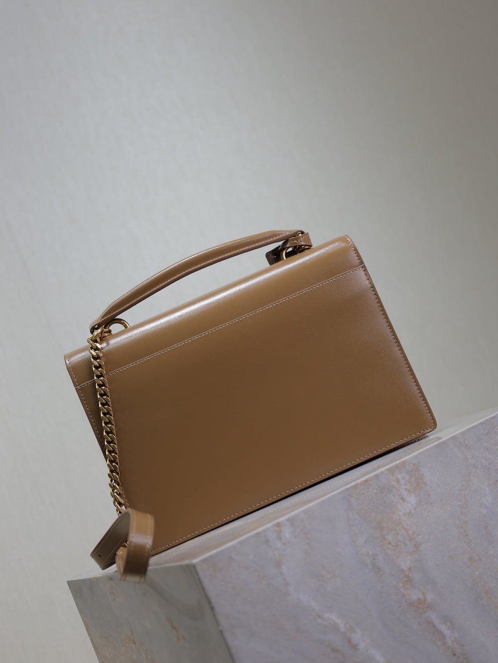 Saint Laurent 25S Sunset MM 25 in Fox Calfskin Gold Hardwre Bag