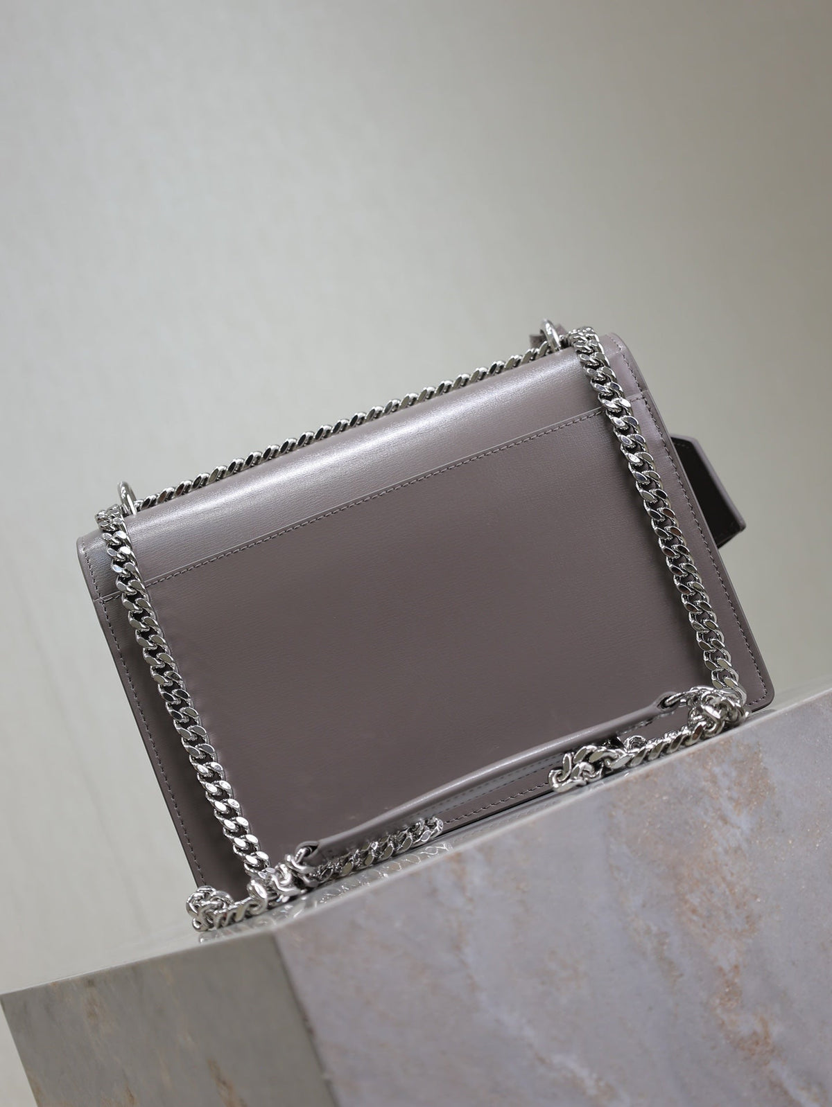 Saint Laurent 25S Sunset Bag 22 in Dark Purple Calfskin Silver Hardwre
