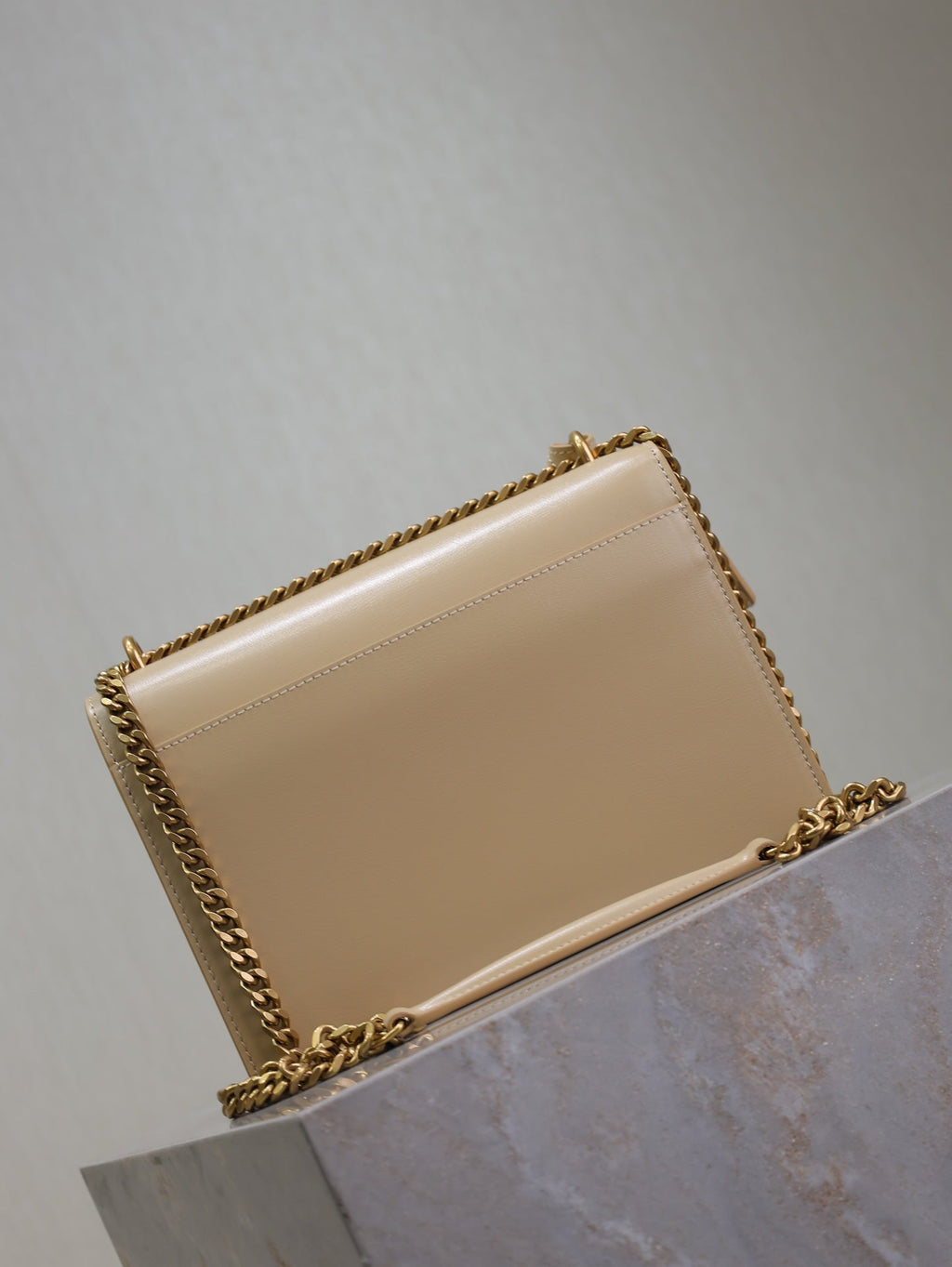 Saint Laurent 25S Sunset Bag 22 in Nude Calfskin Gold Hardwre