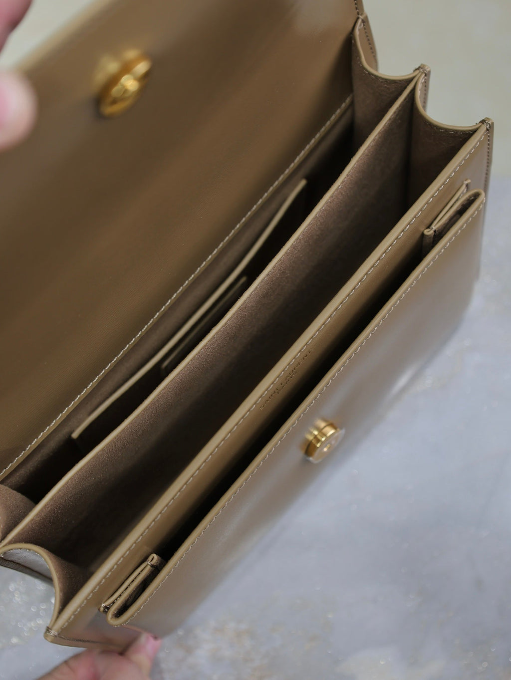 Saint Laurent 25S Sunset Bag 22 in Brown Calfskin Gold Hardwre