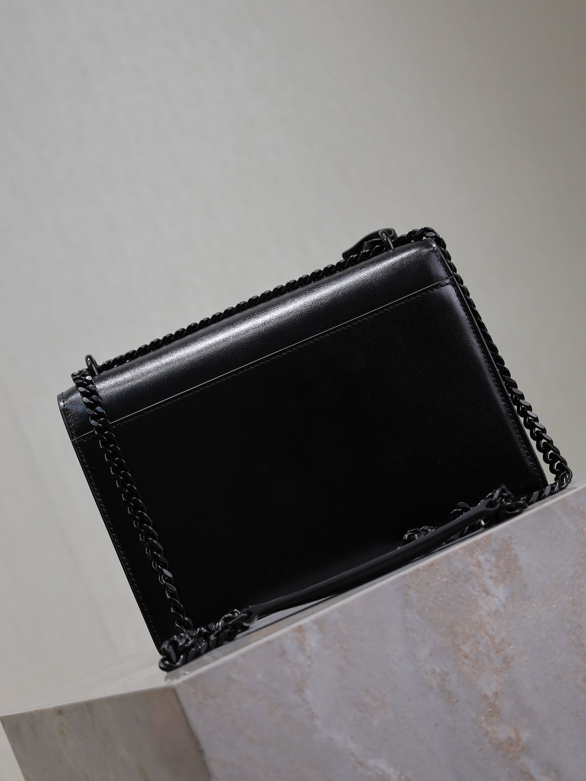 Saint Laurent 25S Sunset Bag 22 in Black Calfskin Black Hardwre
