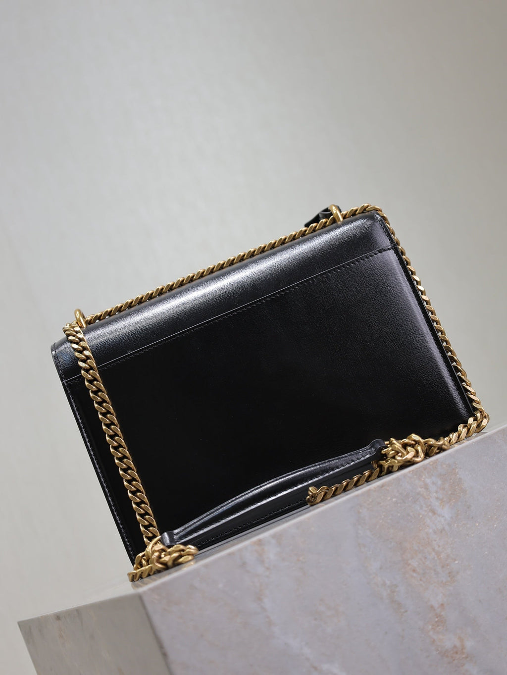 Saint Laurent 25S Sunset Bag 22 in Black Calfskin Gold Hardwre