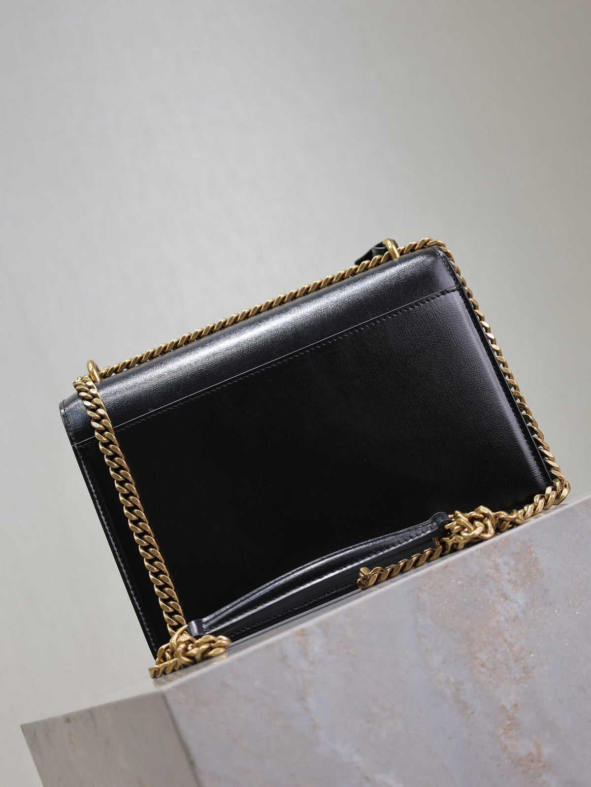 Saint Laurent 25S Sunset Bag 22 in Black Calfskin Gold Hardwre