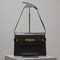 Saint Laurent Manhattan in Box Small 24 in Kombu Green Calfskin Gold Hardware Bag