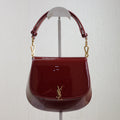 Voltaire Saddle Bag 21 in Bordeaux Red Patent Calfskin