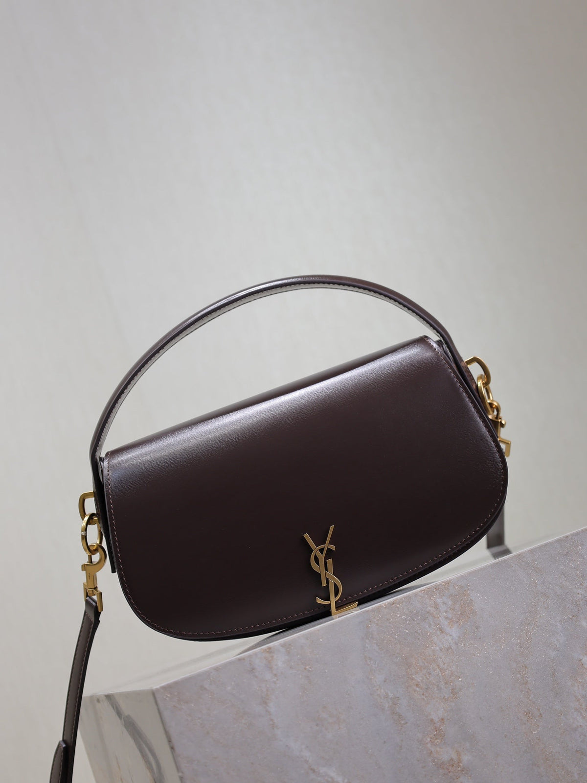 Saint Laurent Voltaire 24 in Brunette Brown Calfskin Bag
