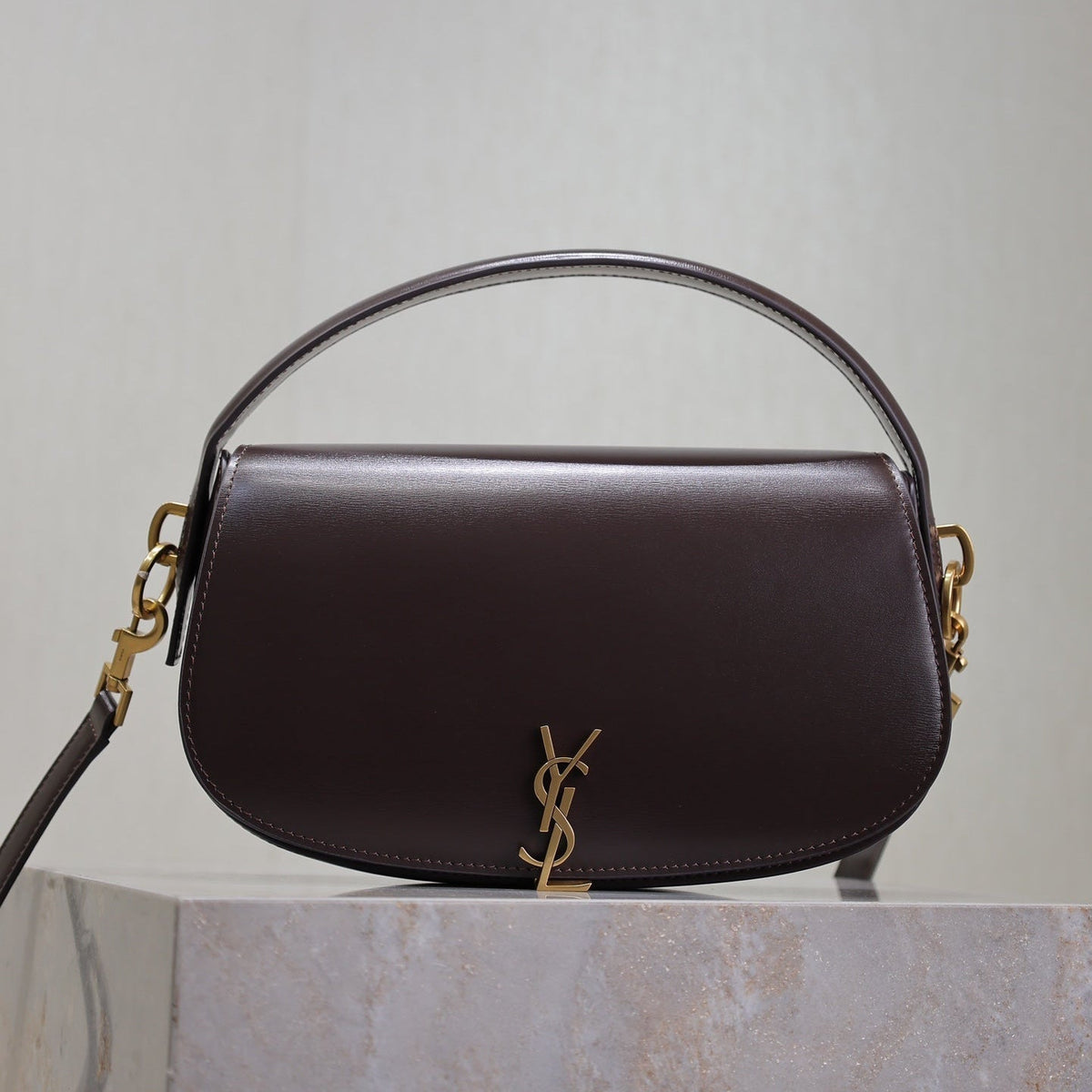 Saint Laurent Voltaire 24 in Brunette Brown Calfskin Bag