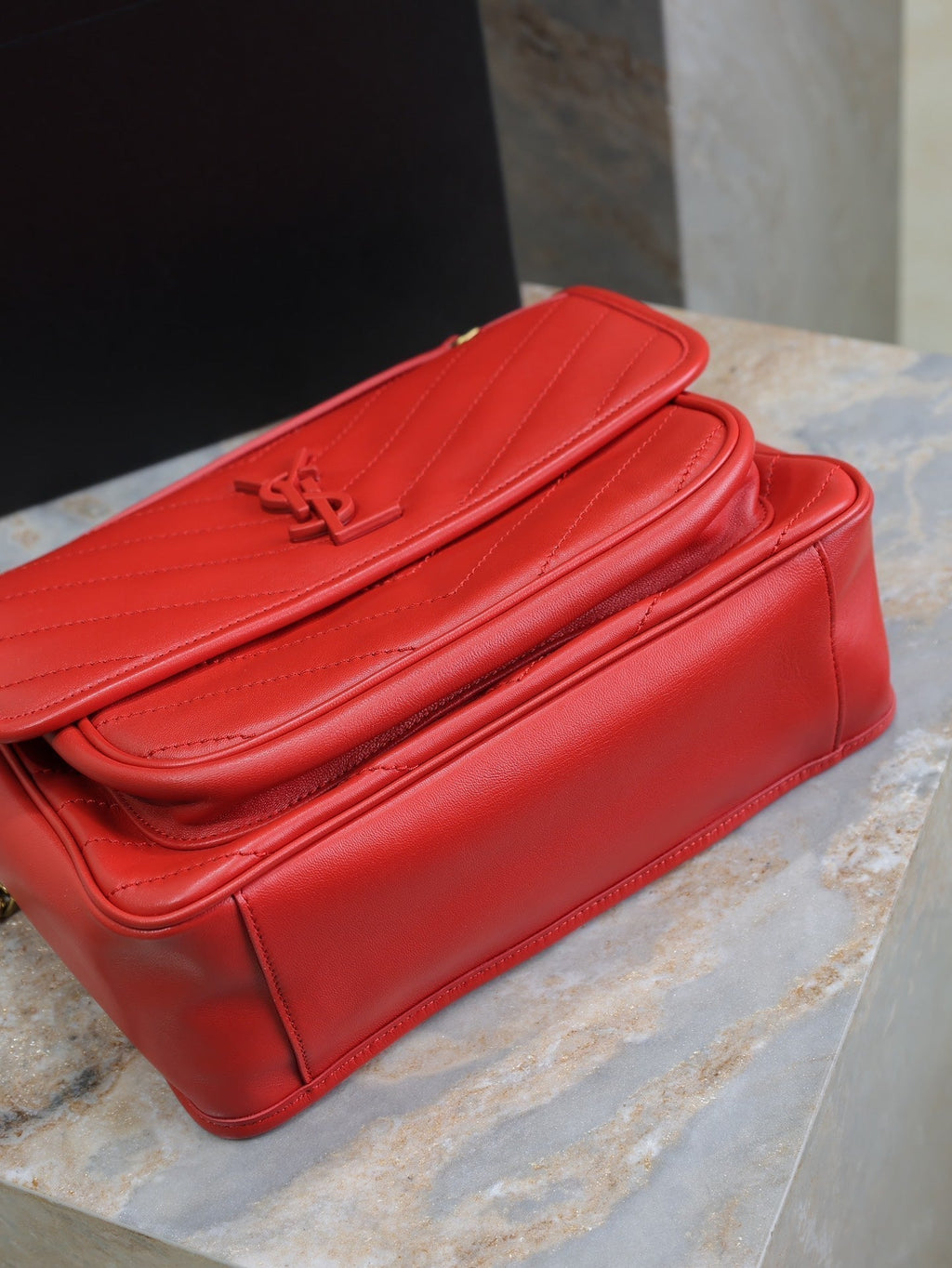 Saint Laurent Niki Medium 28 in Classic Red Lambskin Gold Hardware Bag