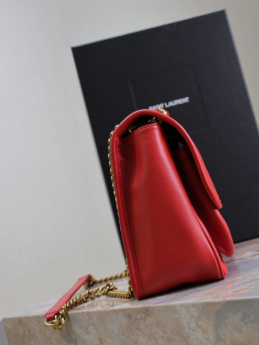 Saint Laurent Niki Medium 28 in Classic Red Lambskin Gold Hardware Bag