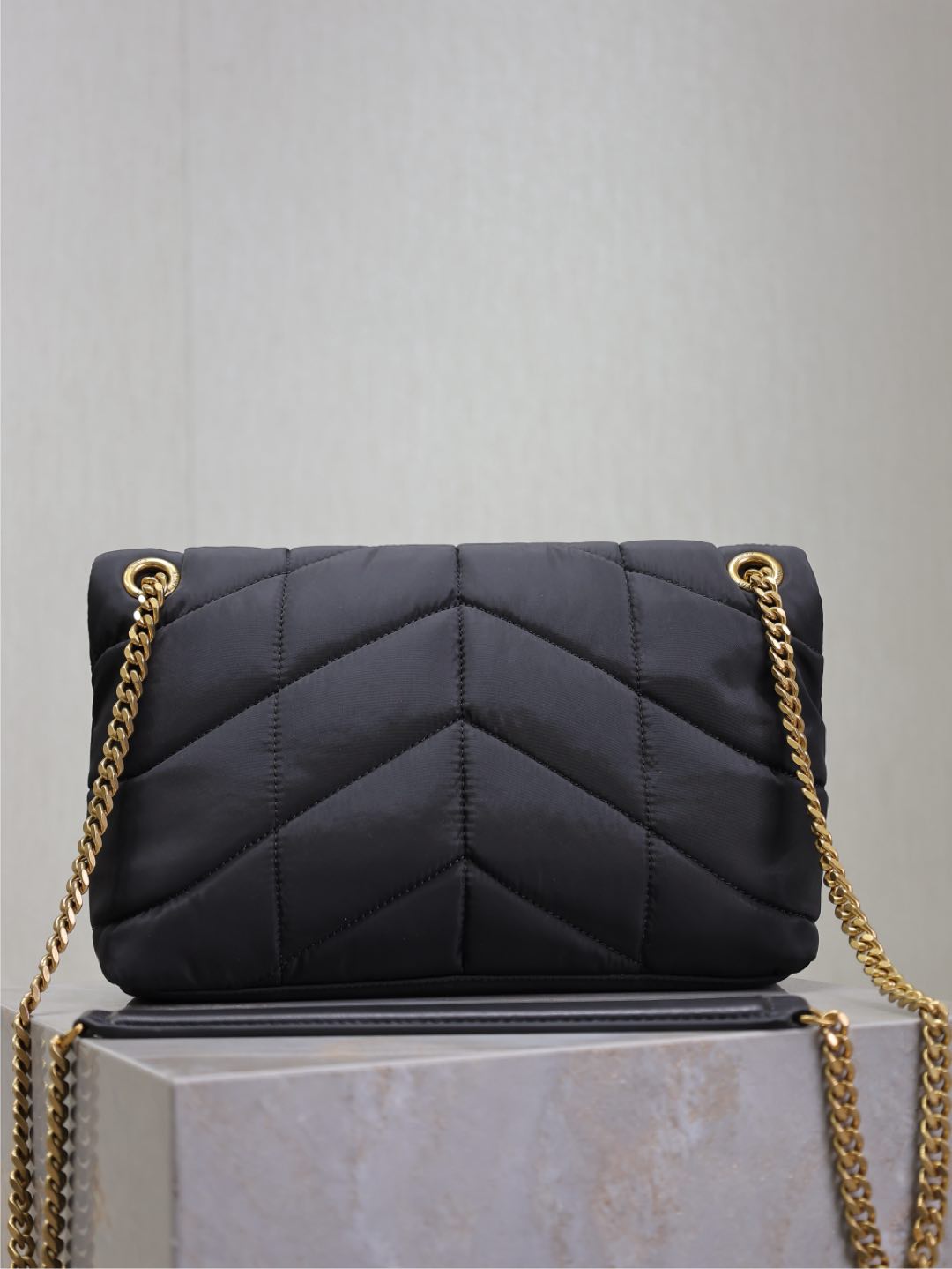 Saint Laurent 25S Loulou Puffer Medium 29 in Black Nylon Bag