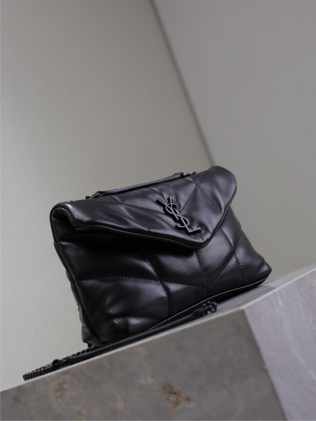 Saint Laurent 25S Loulou Puffer Mini 23 in Black Calfskin Black Hardware Bag