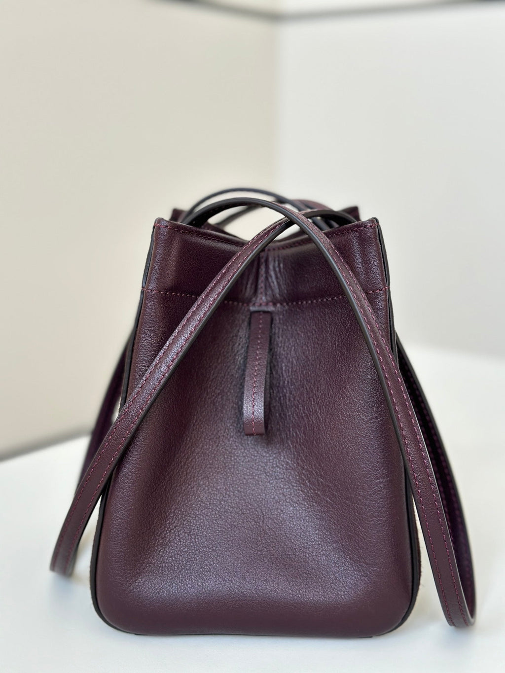 Fendi Origami Mini 19 in Wine Red Lambskin and Suede Bag