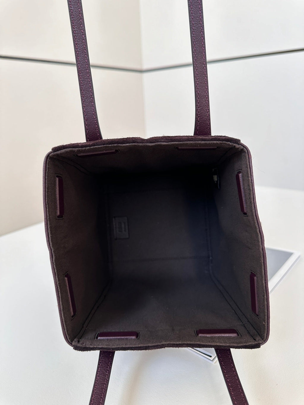 Fendi Origami Mini 19 in Wine Red Lambskin and Suede Bag