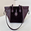 Fendi Origami Mini 19 in Wine Red Lambskin and Suede Bag