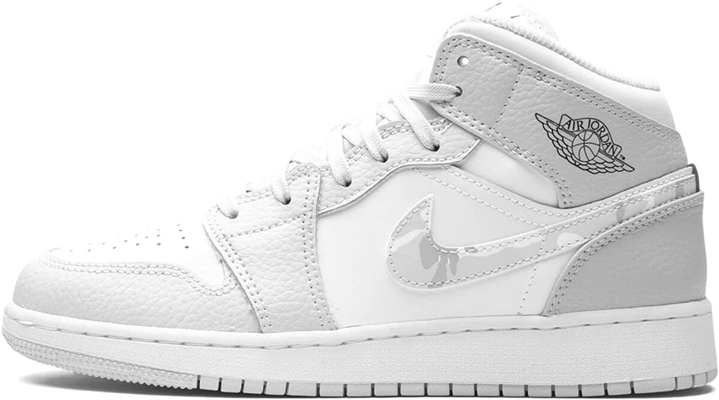 Jordan 1 MID SE GS Grey Camo Swoosh DC9035 Sneakers