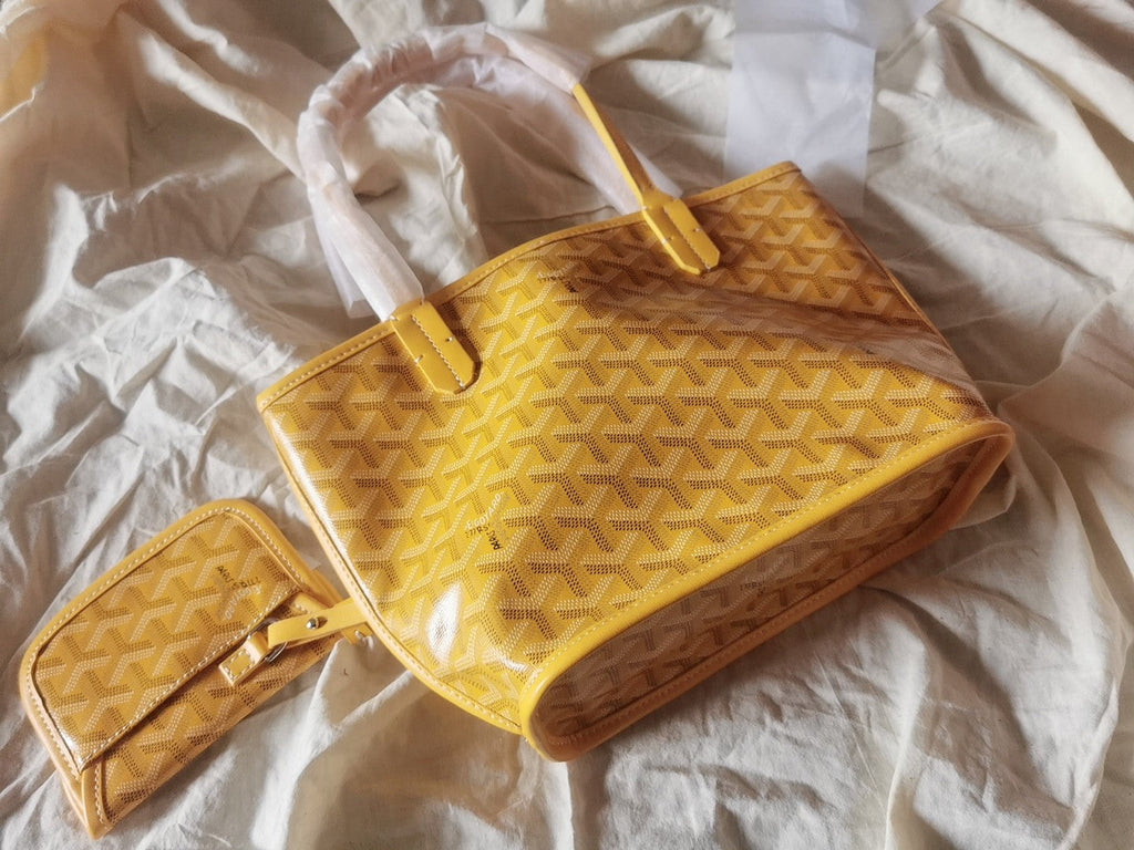 Goyard Mini Hobo Boheme 38cm Yellow Canvas