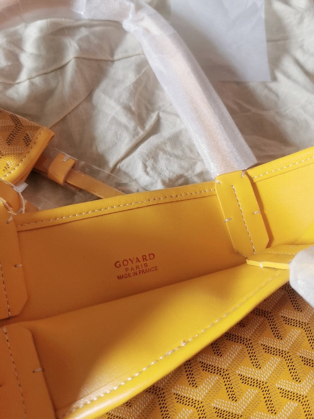 Goyard Mini Hobo Boheme 38cm Yellow Canvas