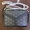 Minaudiere Trunk Bag 17cm Grey Canvas