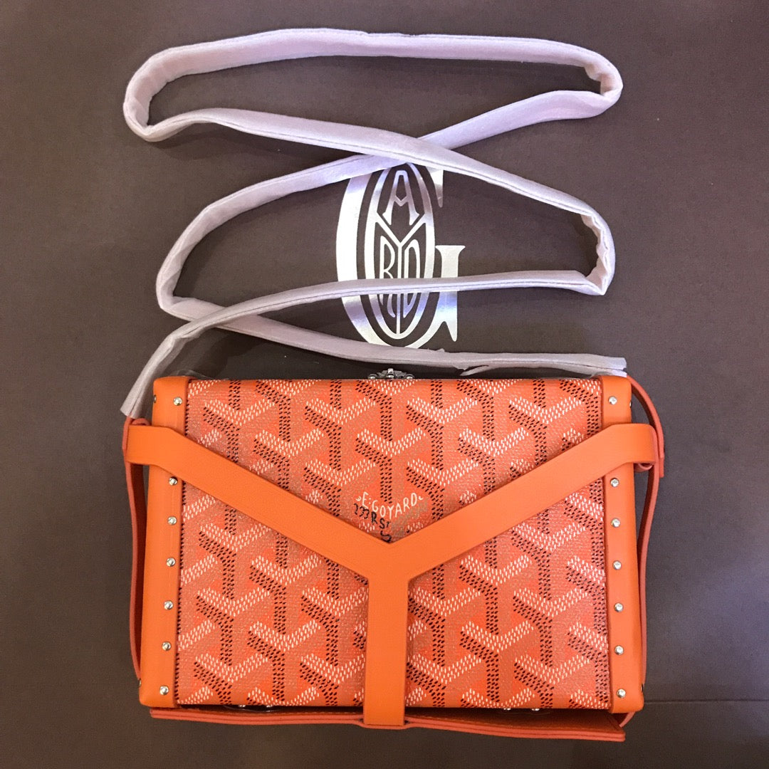 Minaudiere Trunk Bag 17cm Orange Canvas