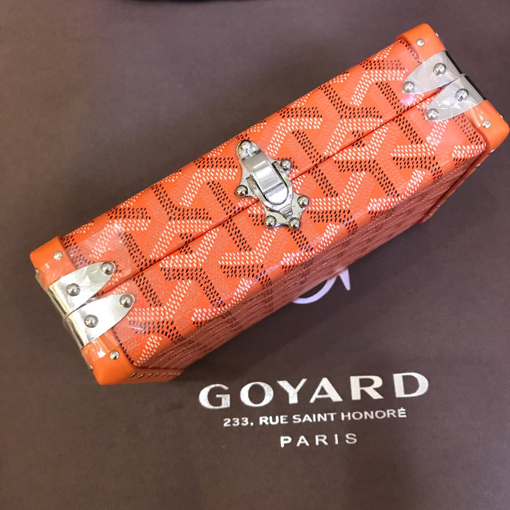 Minaudiere Trunk Bag 17cm Orange Canvas