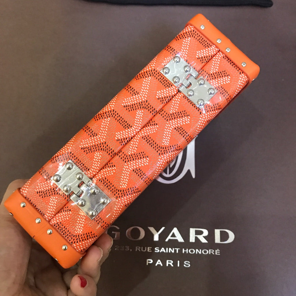 Minaudiere Trunk Bag 17cm Orange Canvas