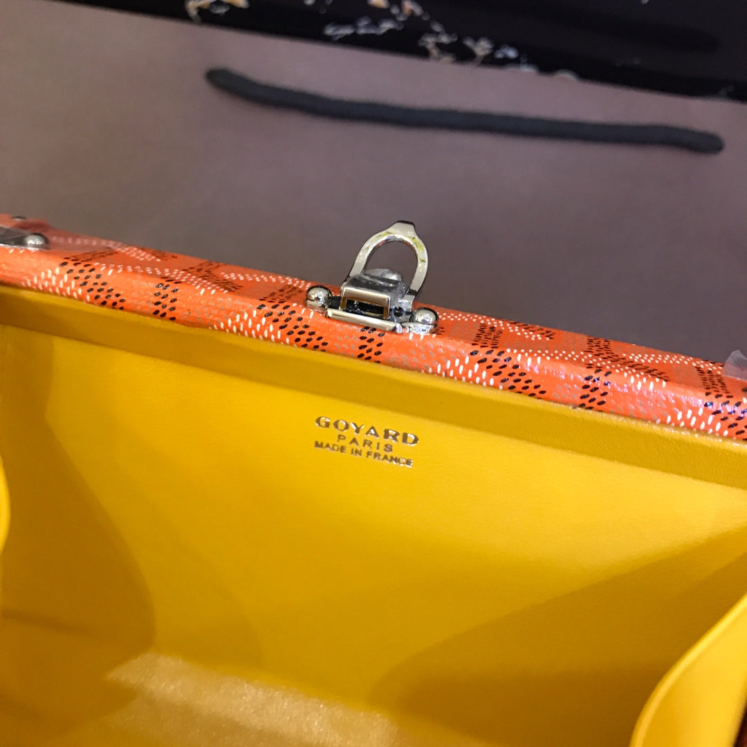 Minaudiere Trunk Bag 17cm Orange Canvas