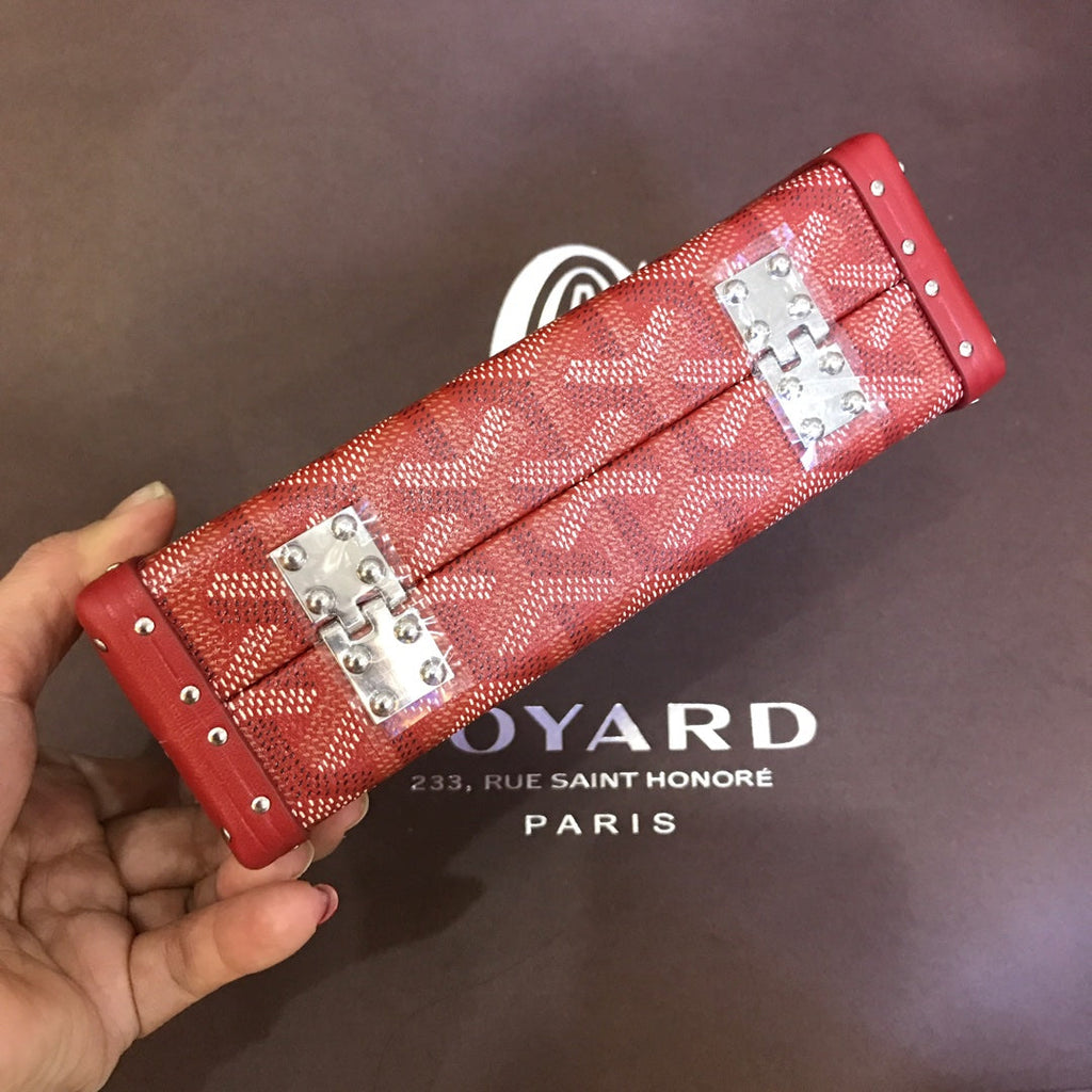 Minaudiere Trunk Bag 17cm Red Canvas