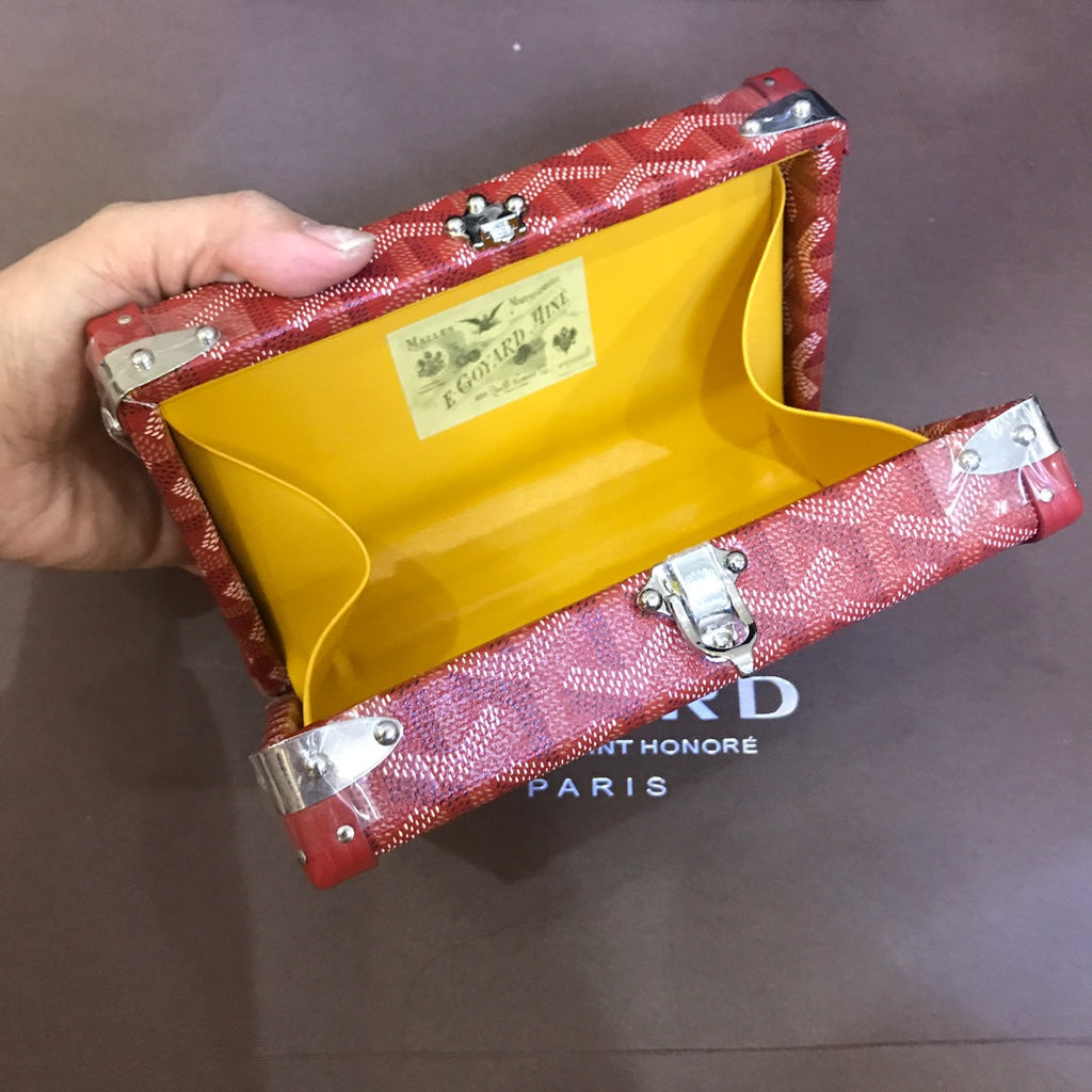 Minaudiere Trunk Bag 17cm Red Canvas