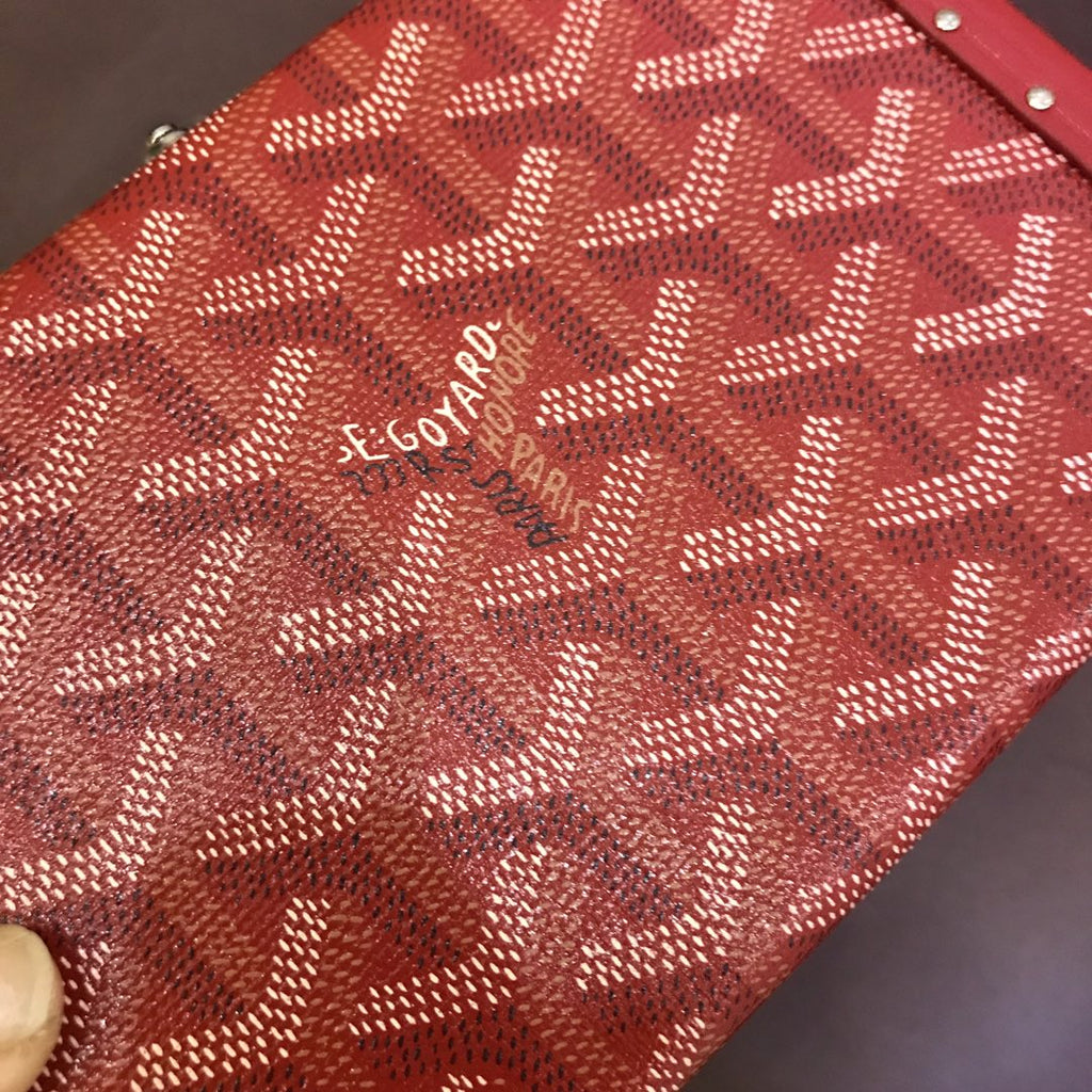 Minaudiere Trunk Bag 17cm Red Canvas