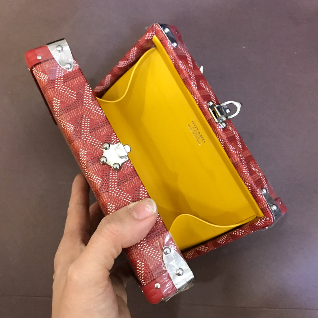 Minaudiere Trunk Bag 17cm Red Canvas
