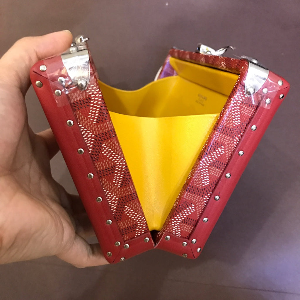 Minaudiere Trunk Bag 17cm Red Canvas