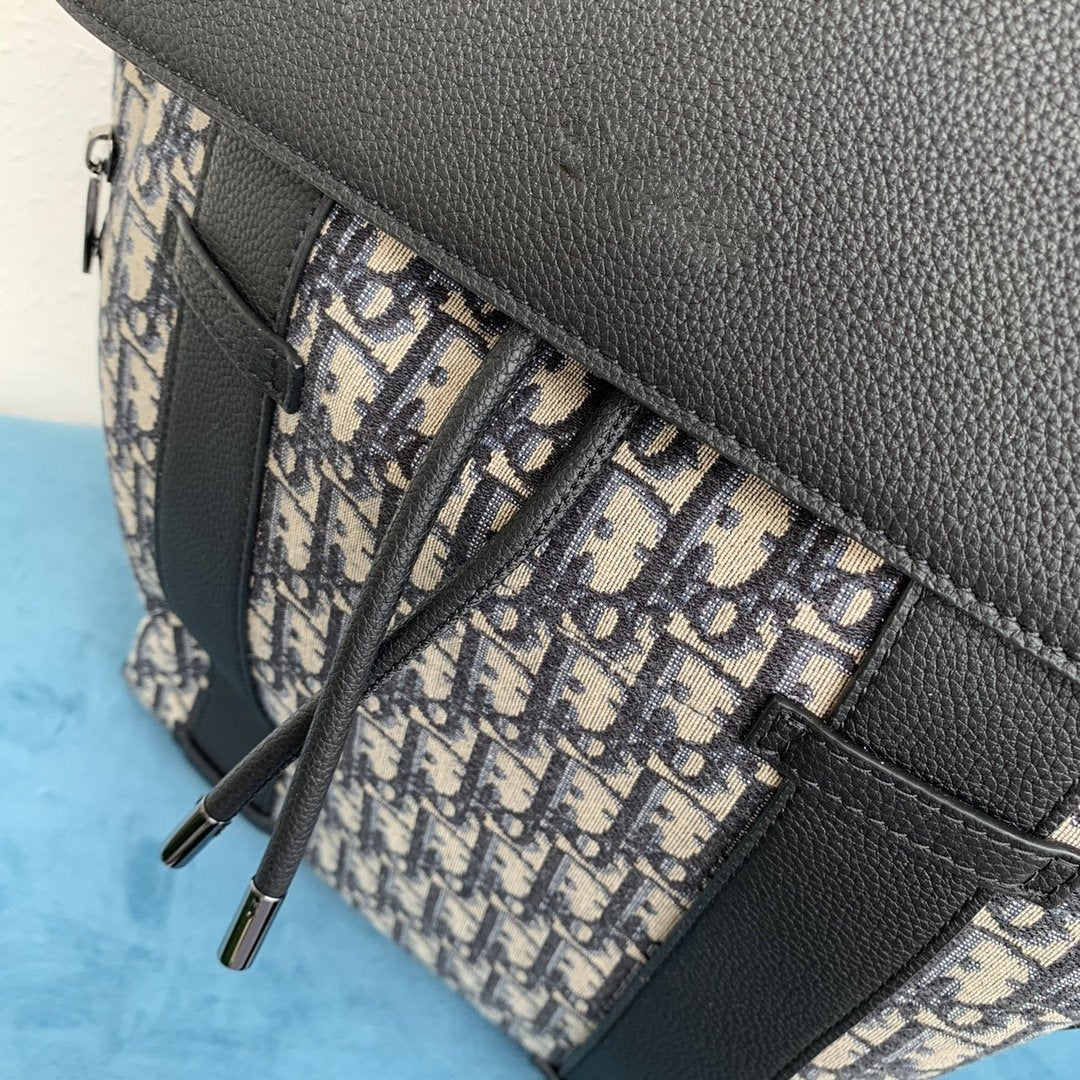 Dior Motion Backpack Beige and Black Oblique
