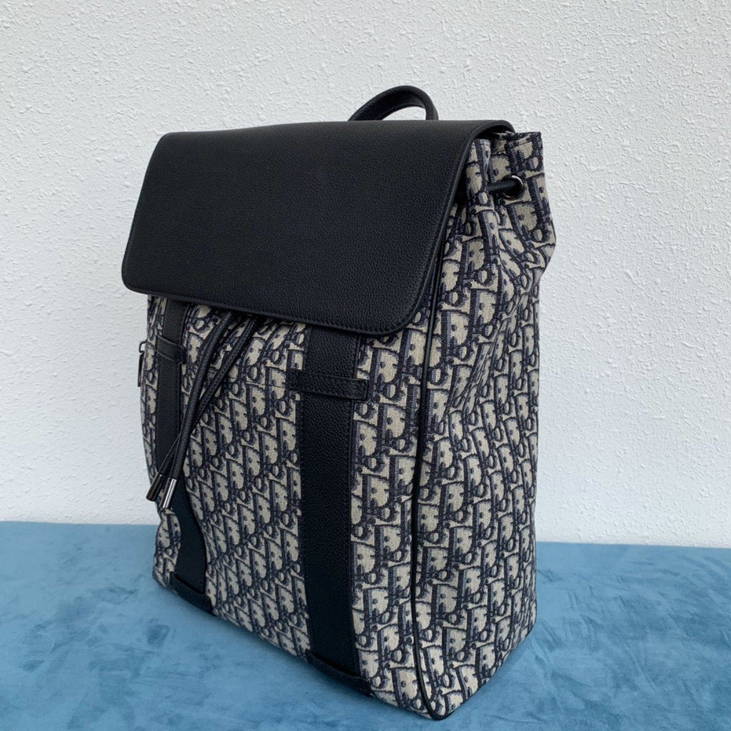 Dior Motion Backpack Beige and Black Oblique