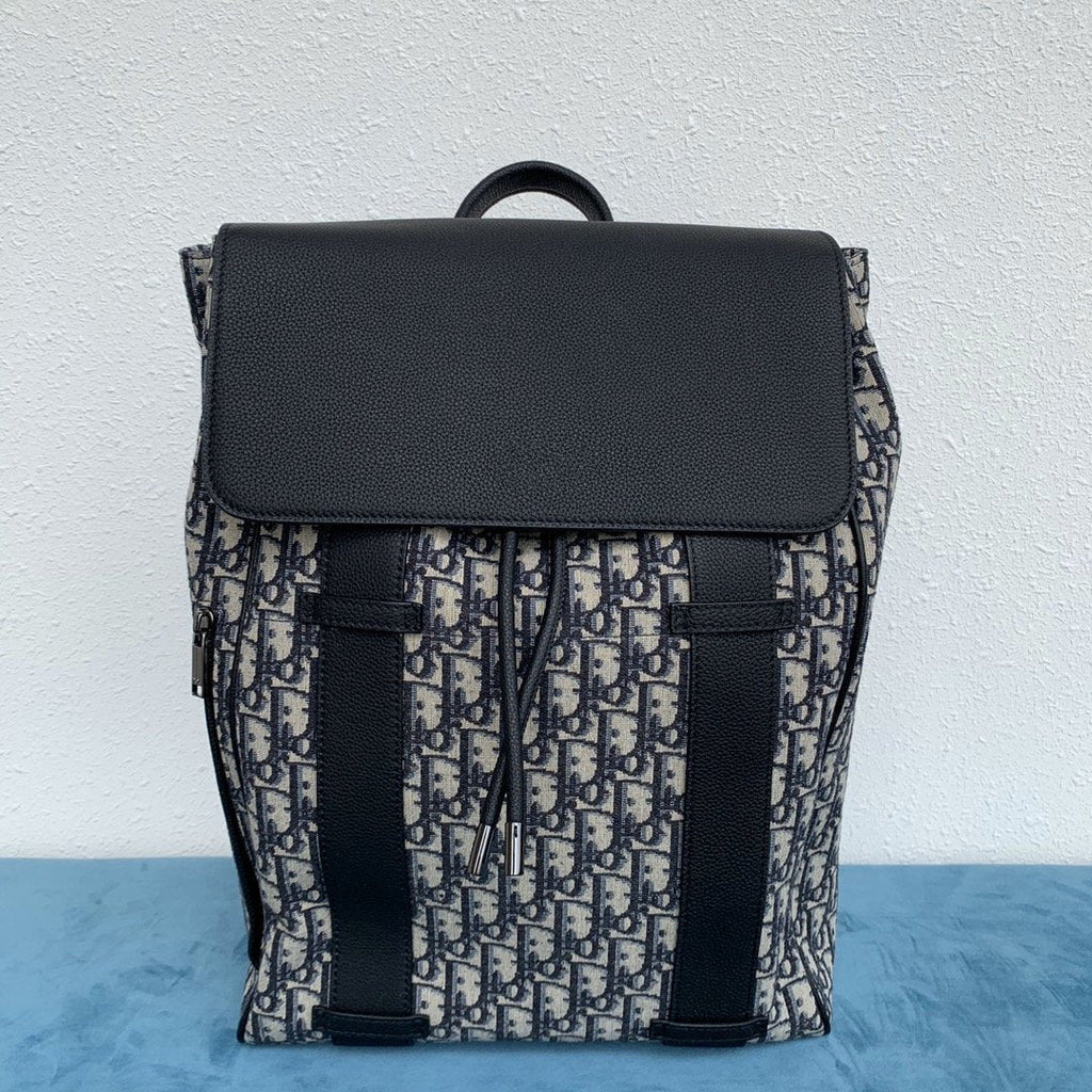Dior Motion Backpack Beige and Black Oblique