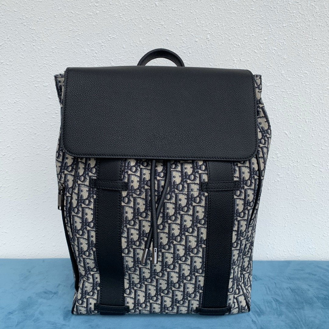 Dior Motion Backpack Beige and Black Oblique