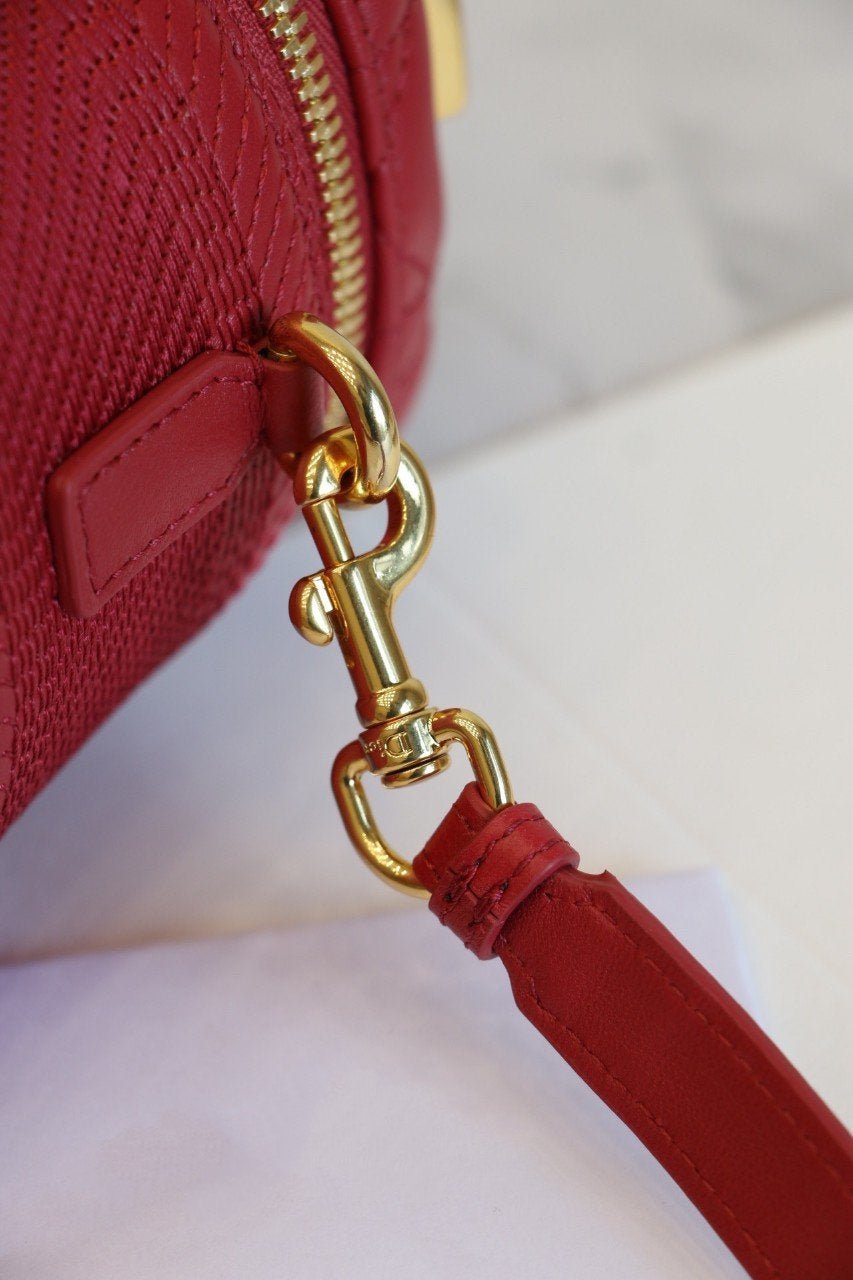 Dior Small Travel Vanity Red Lambskin Bag